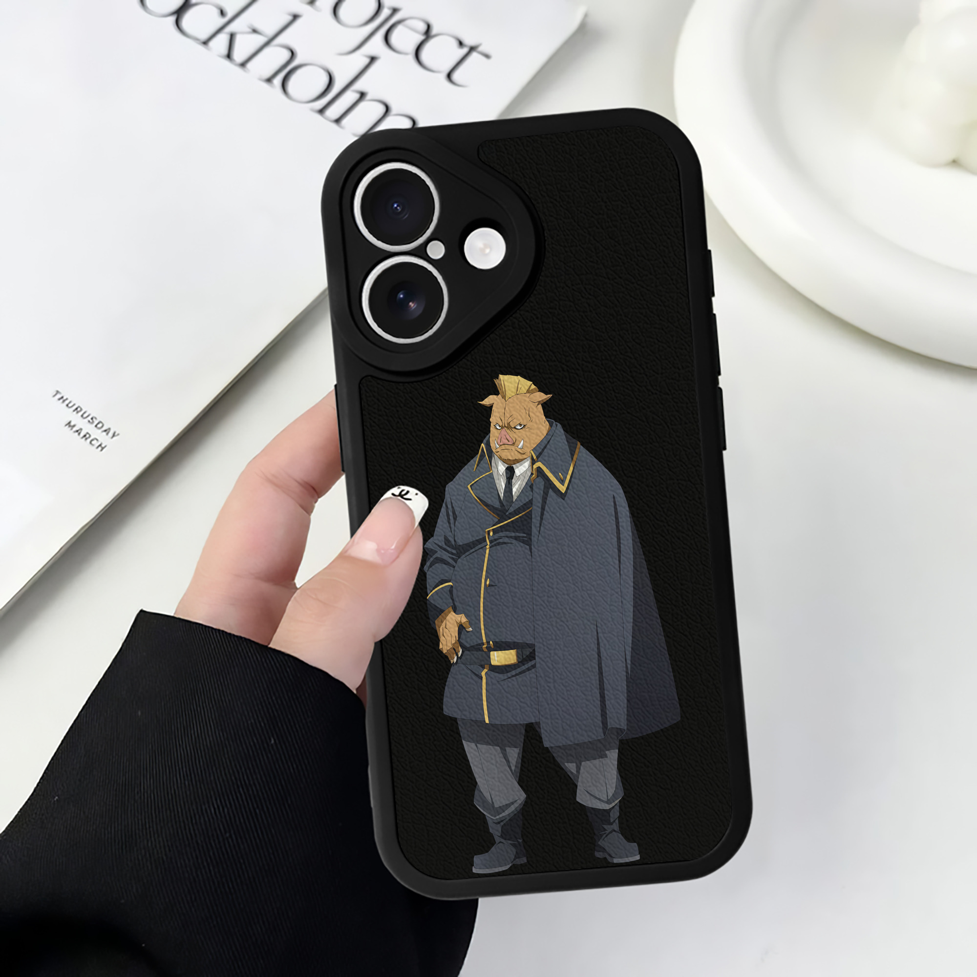 （画像用） 転スラ Regarding Reincarnated to Slime 【iPhone 16シリーズ対応】シリコンスマホケース（レザー調） 材質：シリコン